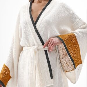 Simpuna Crinkle Long Hand Printed Kimono